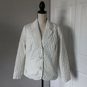 REQUIREMENTS WHITE QUILTED  BLACER VINTAGE STYLE